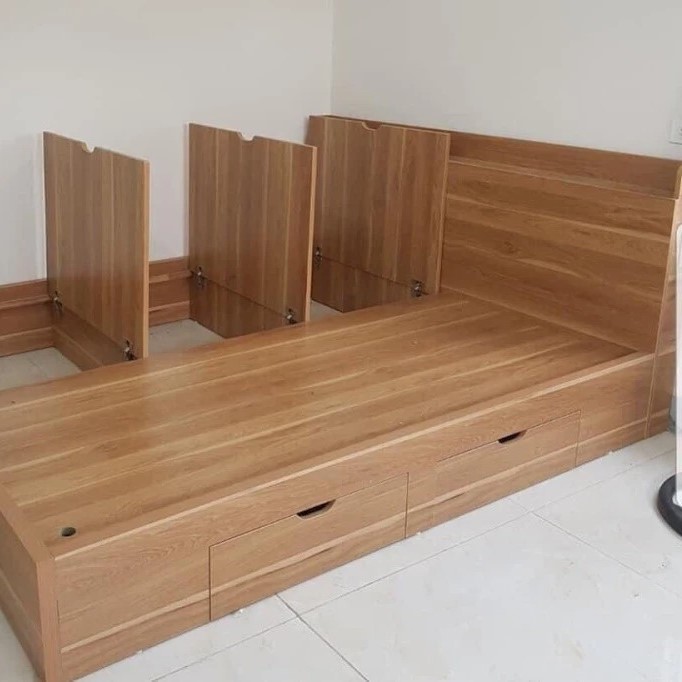 Giường ngủ giá rẻ gỗ CN GN03 có nhiều ngăn chứa đồ